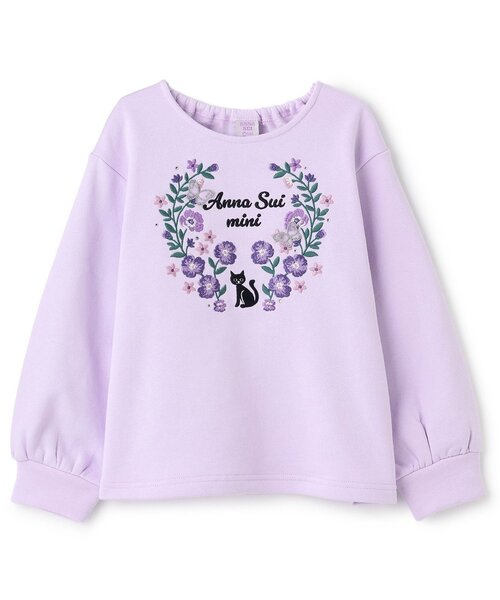 ANNA SUI mini♡猫トレーナー♡140 ANNA SUI mini♡猫トレーナー♡140 ☆ネコ刺しゅう長袖トレーナー