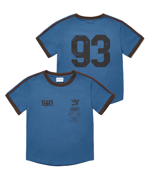 1993STUDIO(1993スタジオ)の「93トラッククロップリンガーTシャツ_ヴィンテージブルー(Tシャツ/カットソー・レディース・その他・FREE)」の1枚目の写真
