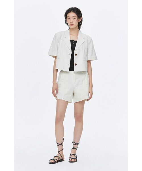 MUSINSA STANDARD WOMAN（ムシンサスタンダードウーマン）の「ウィメンズリネンブレンドショーツ[エクリュ]（その他パンツ・レディース・その他・34/32/30/31/24/26/27/28/29）」の6枚目の写真