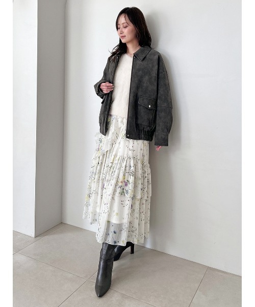 SNIDEL（スナイデル）の「【HIGH QUALITY】スリアルパカVネックプルオーバー（ニット/セーター・レディース・ピンク/ライラック/オフホワイト・F）」の13枚目の写真