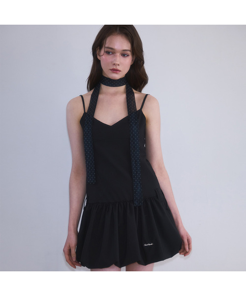 セール】Rose Balloon Mini Dress [Black]（ワンピース）｜ROSEFRANTZ 