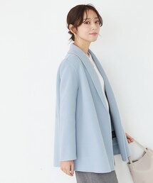 COUP DE CHANCE（クードシャンス）の「【リバー仕立て／裏地無し】軽く羽織れるウールリバーコート（ステンカラーコート）」