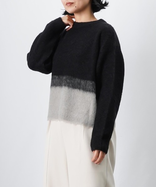 LUCA/LADY LUCK LUCA（ルカ/レディラックルカ）の「LC/LLL ツートンシャギーニットプルオーバー（ニット/セーター・レディース・ブルー/ブラック・FREE）」の3枚目の写真