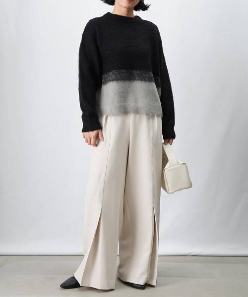 LUCA/LADY LUCK LUCA（ルカ/レディラックルカ）の「LC/LLL ツートンシャギーニットプルオーバー（ニット/セーター・レディース・ブルー/ブラック・FREE）」の7枚目の写真