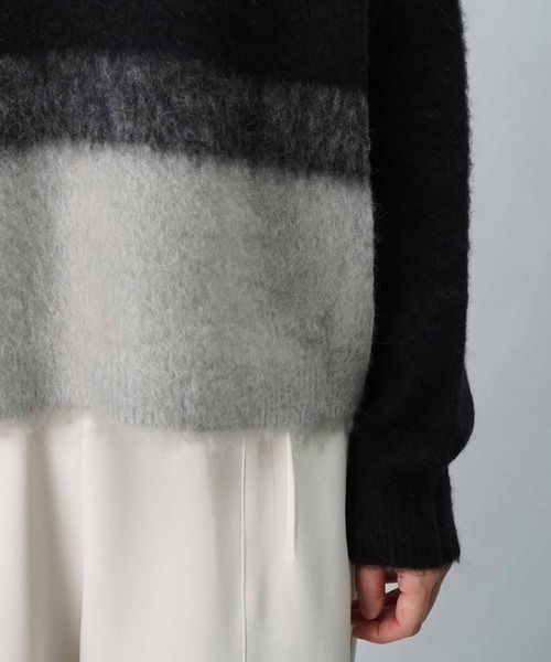 LUCA/LADY LUCK LUCA（ルカ/レディラックルカ）の「LC/LLL ツートンシャギーニットプルオーバー（ニット/セーター・レディース・ブルー/ブラック・FREE）」の8枚目の写真