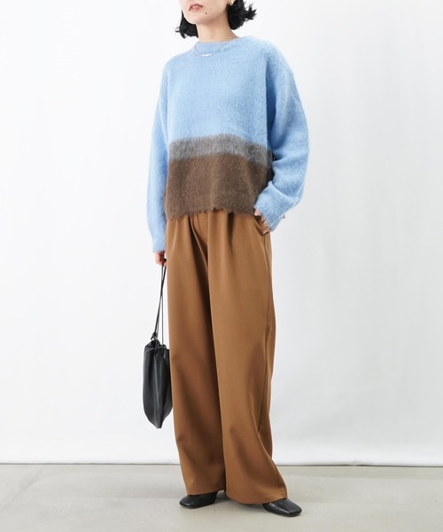 LUCA/LADY LUCK LUCA（ルカ/レディラックルカ）の「LC/LLL ツートンシャギーニットプルオーバー（ニット/セーター・レディース・ブルー/ブラック・FREE）」の10枚目の写真