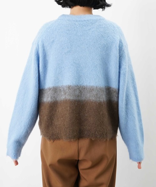 LUCA/LADY LUCK LUCA（ルカ/レディラックルカ）の「LC/LLL ツートンシャギーニットプルオーバー（ニット/セーター・レディース・ブルー/ブラック・FREE）」の16枚目の写真