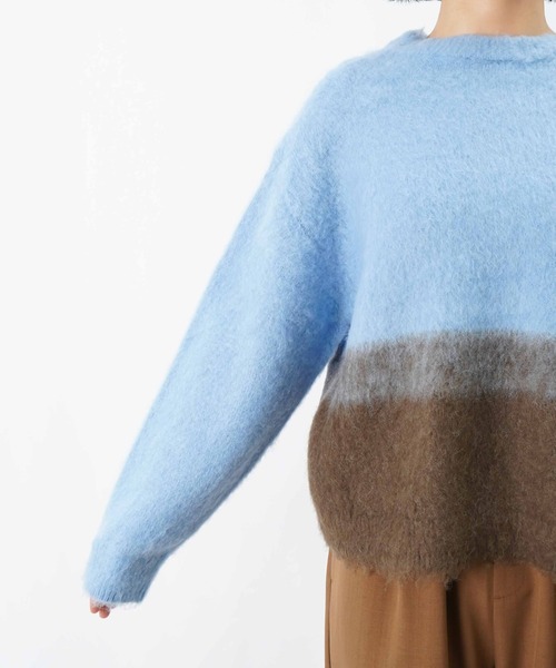 LUCA/LADY LUCK LUCA（ルカ/レディラックルカ）の「LC/LLL ツートンシャギーニットプルオーバー（ニット/セーター・レディース・ブルー/ブラック・FREE）」の17枚目の写真