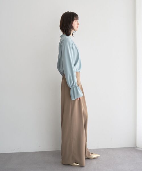 YECCA VECCA（イェッカヴェッカ）の「タックデザインブラウス（シャツ/ブラウス・レディース・ラベンダー/ネイビー/ミント/ライトグレー・FREE）」の15枚目の写真