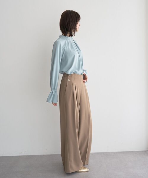 YECCA VECCA（イェッカヴェッカ）の「タックデザインブラウス（シャツ/ブラウス・レディース・ラベンダー/ネイビー/ミント/ライトグレー・FREE）」の22枚目の写真