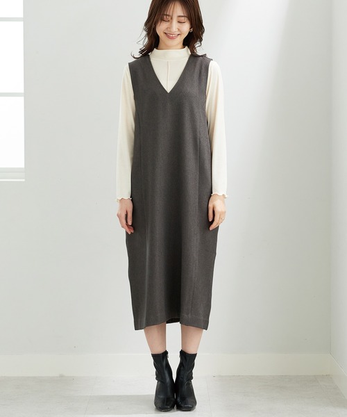 BELLUNA PLUS(ベルーナ)の「体型カバージャンパースカート(スカート・レディース・モカ/チャコール/ブラック・LARGE/X-LARGE/MEDIUM)」の8枚目の写真