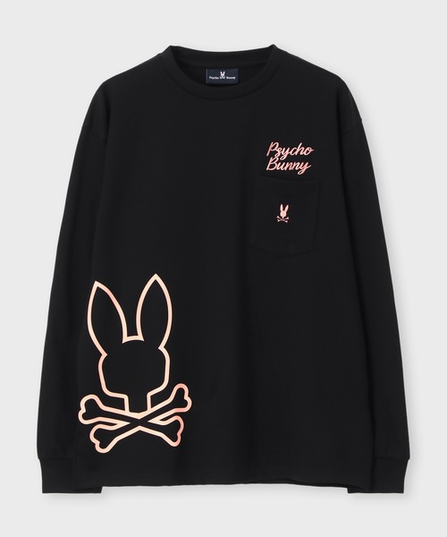 Psycho Bunny(サイコバニー)の「アウトラインBUNNYロゴ ロングスリーブTシャツ(Tシャツ/カットソー・メンズ・ブラック/ホワイト/ライトグレー・X-LARGE/LARGE/MEDIUM/SMALL)」の13枚目の写真