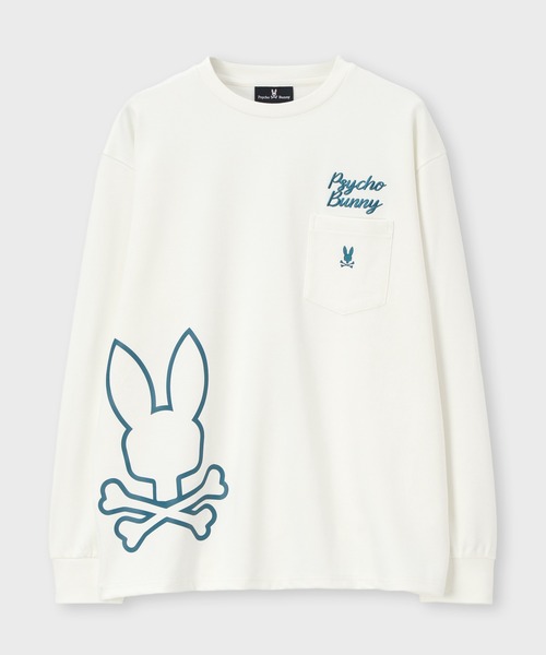 Psycho Bunny(サイコバニー)の「アウトラインBUNNYロゴ ロングスリーブTシャツ(Tシャツ/カットソー・メンズ・ブラック/ホワイト/ライトグレー・X-LARGE/LARGE/MEDIUM/SMALL)」の14枚目の写真