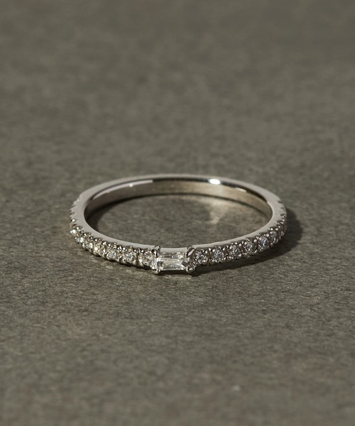 セール】【Pt900】バケットカットダイヤモンドプラチナリング/0.24ct