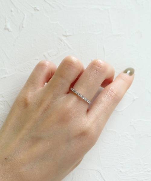 セール】【Pt900】バケットカットダイヤモンドプラチナリング/0.24ct