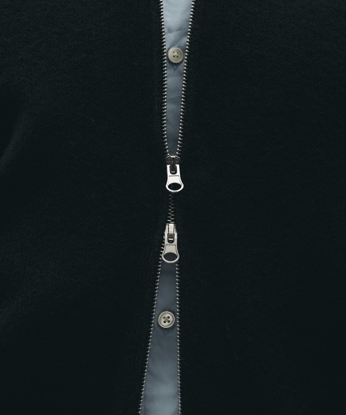 Adoon plain(アドーンプレーン)の「Faux Fur Collar Double Zip Knit / ファーダブルジップニット(ニット/セーター・メンズ・ブラウン/ライトベージュ/ブラック・LARGE/MEDIUM)」の11枚目の写真