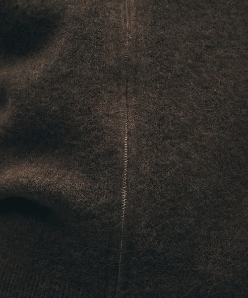 Adoon plain(アドーンプレーン)の「Faux Fur Collar Double Zip Knit / ファーダブルジップニット(ニット/セーター・メンズ・ブラウン/ライトベージュ/ブラック・LARGE/MEDIUM)」の19枚目の写真