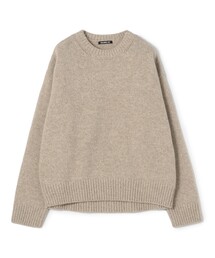 ファインウール クルーネックプルオーバー