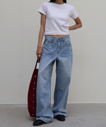 millioncor（ミリオンコール）の「ウィークライトブルーワイドデニムパンツ（デニムパンツ）」