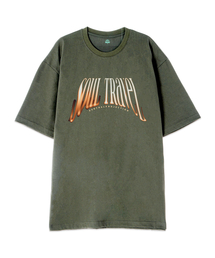 [オーバーサイズ]ソウルトレベル13番手コットンラウンドネック半袖Tシャツ_カーキ