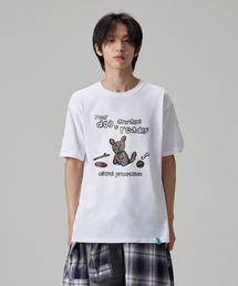 [ドゥドルパピー]コットンルーズフィット半袖Tシャツ_ホワイト