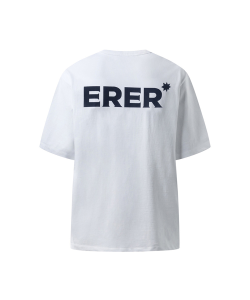 ERER（エルエル）の「[UN] ベーシックロゴTシャツ ホワイト（Tシャツ/カットソー・レディース・ホワイト・2/3/1）」の2枚目の写真