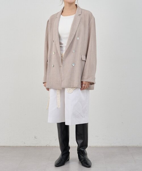 SHENERY（シーナリー）の「ハーフチノパンツ（チノパンツ・レディース・ベージュ/アイボリー・36/38）」の18枚目の写真