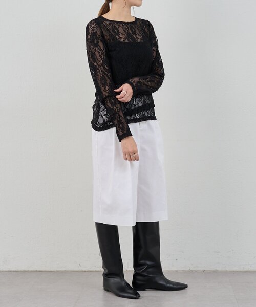 SHENERY（シーナリー）の「ハーフチノパンツ（チノパンツ・レディース・ベージュ/アイボリー・36/38）」の14枚目の写真