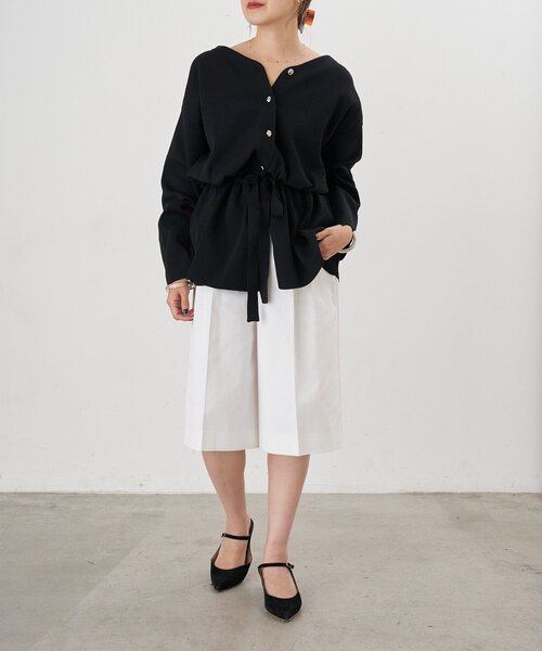 SHENERY（シーナリー）の「ハーフチノパンツ（チノパンツ・レディース・ベージュ/アイボリー・36/38）」の7枚目の写真