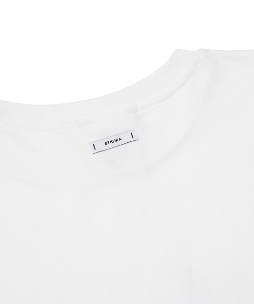 STIGMA(スティグマ)の「ブルーSTGM セミオーバーサイズTシャツ ホワイト(Tシャツ/カットソー・メンズ・その他・MEDIUM/LARGE/X-LARGE)」の6枚目の写真