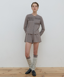 STRIPE TRUNK SHORTS_BROWN