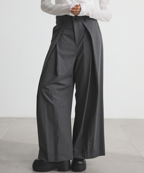 Belt Arranged Tuck Wide Pants/ベルトアレンジタックワイドパンツ