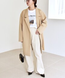 SHIPS（シップス）の「quaranciel:〈手洗い可能〉ジャージー テーラード ジャケット コート（チェスターコート）」