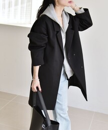 SHIPS（シップス）の「quaranciel:〈手洗い可能〉ジャージー テーラード ジャケット コート（チェスターコート）」