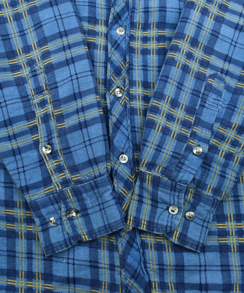 VINTAGE（ヴィンテージ）の「【USED】80’s SAUGATUCK キルティングネル フランネルシャツ（シャツ/ブラウス・メンズ・ブルー・MEDIUM）」の6枚目の写真
