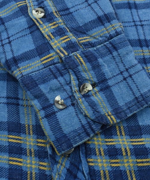 VINTAGE（ヴィンテージ）の「【USED】80’s SAUGATUCK キルティングネル フランネルシャツ（シャツ/ブラウス・メンズ・ブルー・MEDIUM）」の7枚目の写真