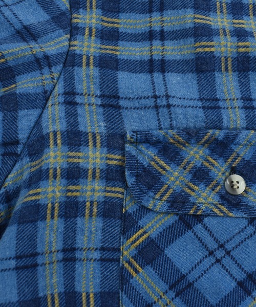 VINTAGE（ヴィンテージ）の「【USED】80’s SAUGATUCK キルティングネル フランネルシャツ（シャツ/ブラウス・メンズ・ブルー・MEDIUM）」の4枚目の写真