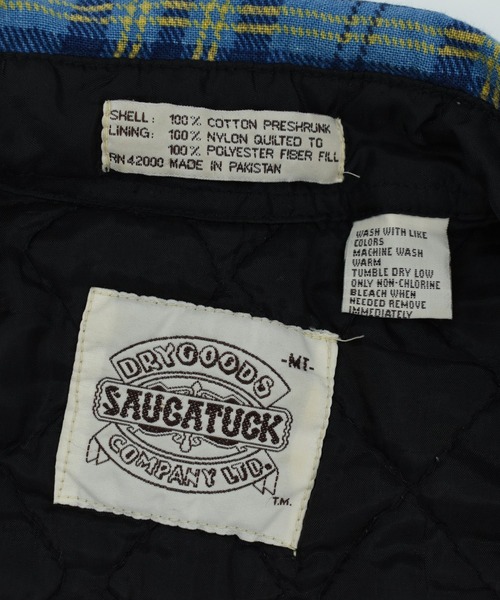 VINTAGE（ヴィンテージ）の「【USED】80’s SAUGATUCK キルティングネル フランネルシャツ（シャツ/ブラウス・メンズ・ブルー・MEDIUM）」の9枚目の写真