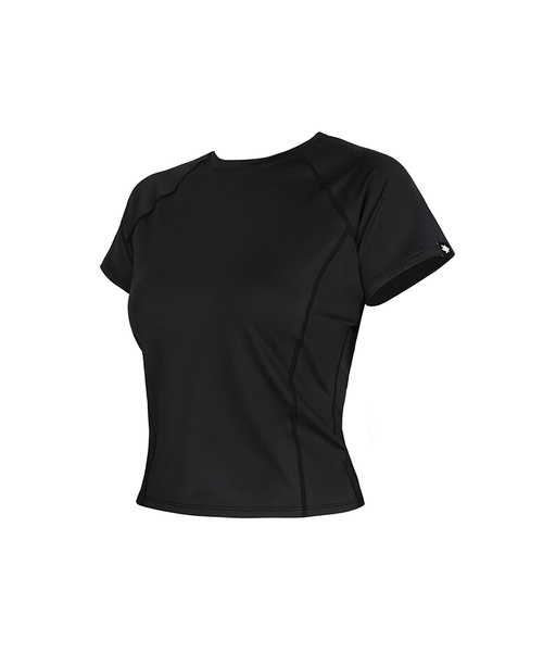 WHILE(ワイル)の「UV遮断 機能性クールTシャツウーマン(BLACK)(Tシャツ/カットソー・レディース・その他・MEDIUM/SMALL)」の1枚目の写真