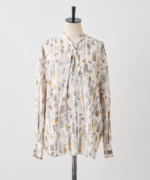 ear PAPILLONNER（イアパピヨネ）の「ボタンタイブラウス【SUM1 STYLE】（シャツ/ブラウス・レディース・ネイビー/ライトグレー・FREE）」の17枚目の写真