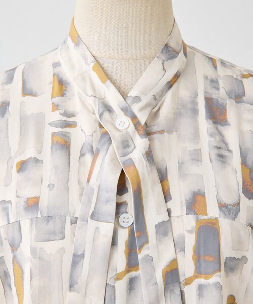 ear PAPILLONNER（イアパピヨネ）の「ボタンタイブラウス【SUM1 STYLE】（シャツ/ブラウス・レディース・ネイビー/ライトグレー・FREE）」の20枚目の写真