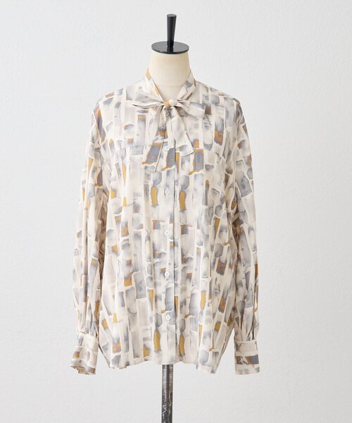 ear PAPILLONNER（イアパピヨネ）の「ボタンタイブラウス【SUM1 STYLE】（シャツ/ブラウス・レディース・ネイビー/ライトグレー・FREE）」の22枚目の写真