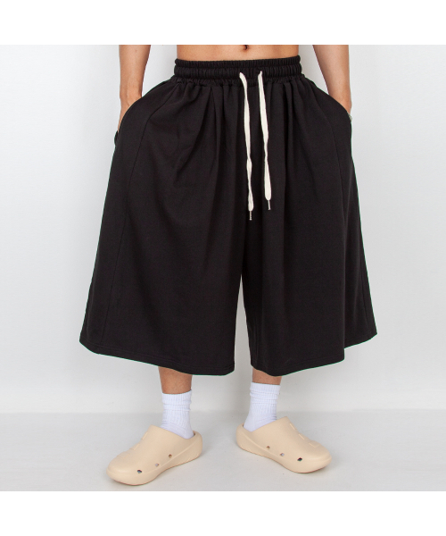 PACIENCIA（パシエンシア）の「スーパーワイドバミューダパンツ（スウェットパンツ・メンズ・チャコール/シルバー系その他/グレー系その他/ブラック/ライトグレー/レッド/ミックスグレー/ブラック系その他・MEDIUM/LARGE）」の13枚目の写真