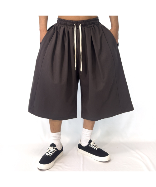 PACIENCIA（パシエンシア）の「スーパーワイドバミューダパンツ（スウェットパンツ・メンズ・チャコール/シルバー系その他/グレー系その他/ブラック/ライトグレー/レッド/ミックスグレー/ブラック系その他・MEDIUM/LARGE）」の16枚目の写真