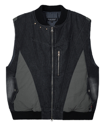 FLAVORISM（フレーバリズム）の「Hybrid Denim Padding Vest (TO0020)（ダウンベスト）」