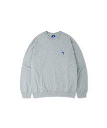 DOLPHIN WAVE APPAREL（ドルフィンウェーブアパレル）の「ドルフィンミニチェーン刺繍16数マンツーマンメランジグレー（スウェット）」