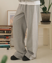 Wide-coloured track pants Gray