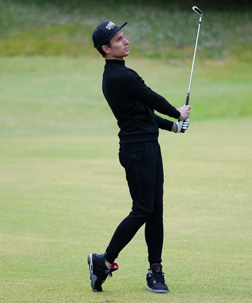 DIVINER GOLF】スムース袖刺繍スタンドジャケットセットアップ メンズ