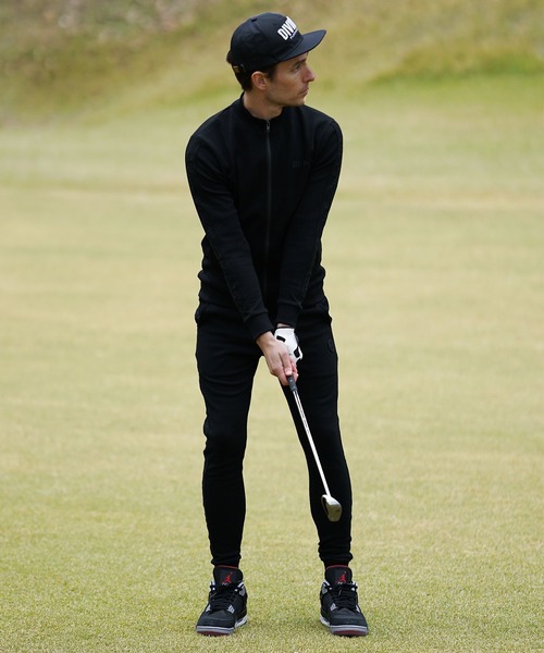 DIVINER GOLF】スムース袖刺繍スタンドジャケットセットアップ メンズ