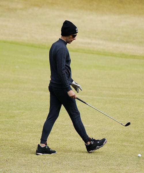 DIVINER GOLF(ディバイナー ゴルフ)の「【DIVINER GOLF】スムース袖刺繍スタンドジャケットセットアップ メンズ ゴルフウェア 上下セット ジョガーパンツ スウェット スエット 春服 冬服(セットアップ・メンズ・ネイビー/杢グレー/ブラック・XXL/XL/L/M)」の6枚目の写真